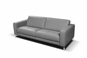 Rey, Modern squared sofa with ecological polyurethane