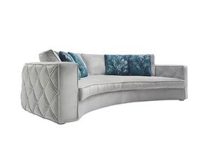 Richmond curved, Curved sofa with quilting effect