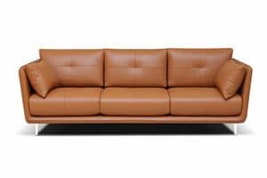 Roma fixed, Overstuffed sofa with silicone polyester fiber