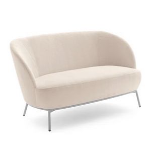 Rose 03951, Sofa with a rounded design, with metal legs