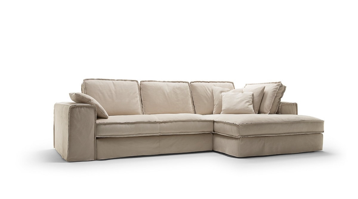 Santorini, Sofa with essential and clean lines