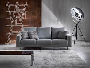 Scala, Modern sofa with removable fabric, in polyurethane