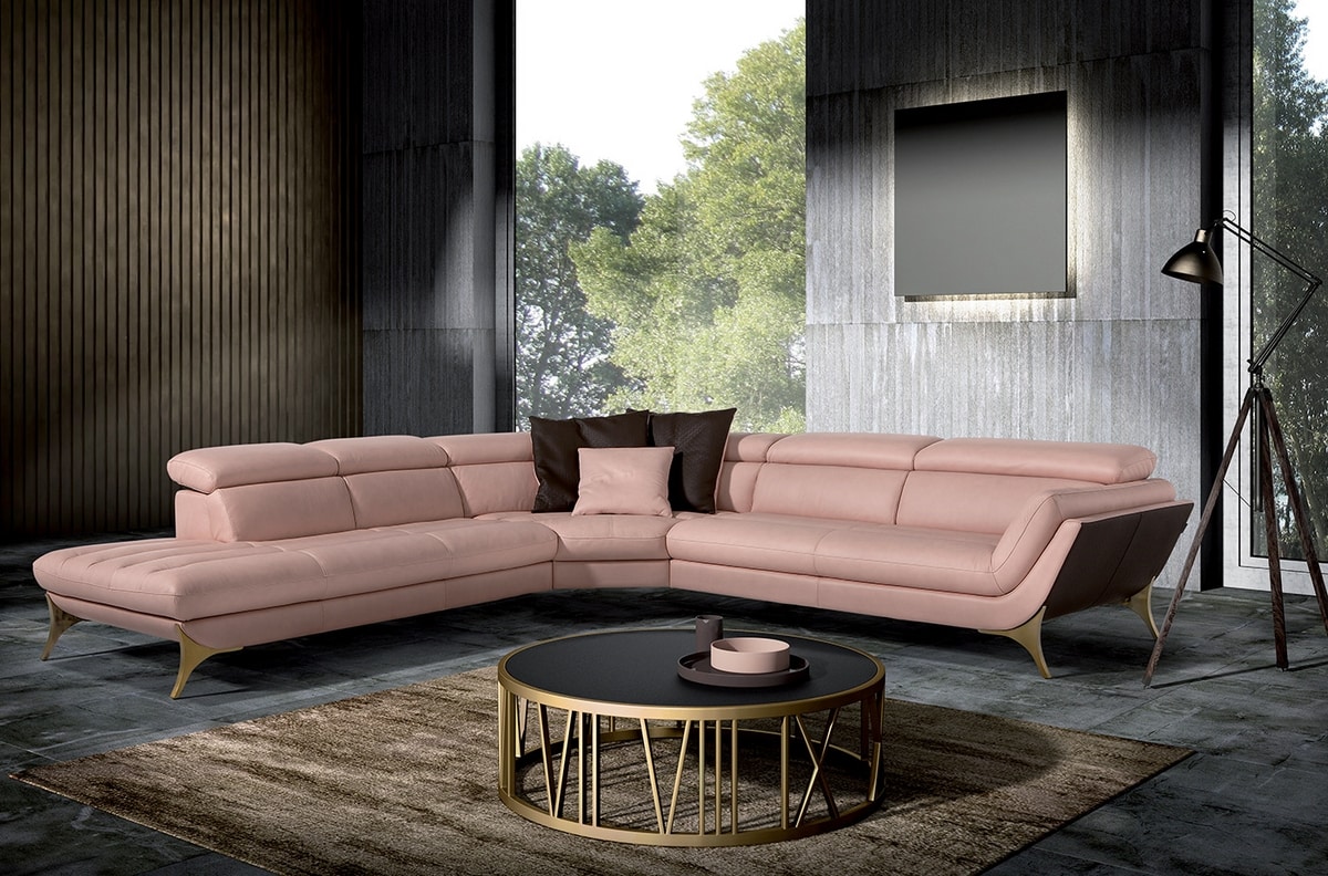 Sueli, Sofa with soft and welcoming shapes