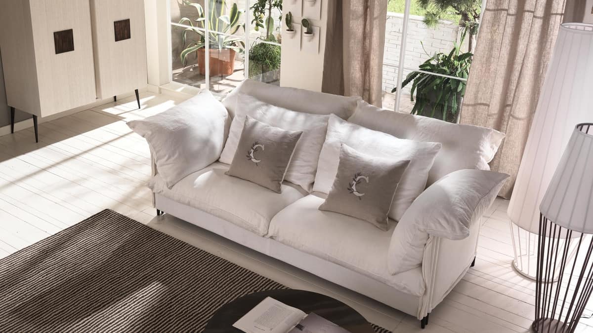 Tango sofa, Sofa with metal frame, customizable coating