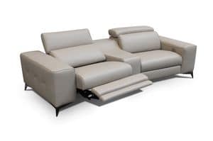 Tessa fixed, Modern sofa with electric motors, for seniors