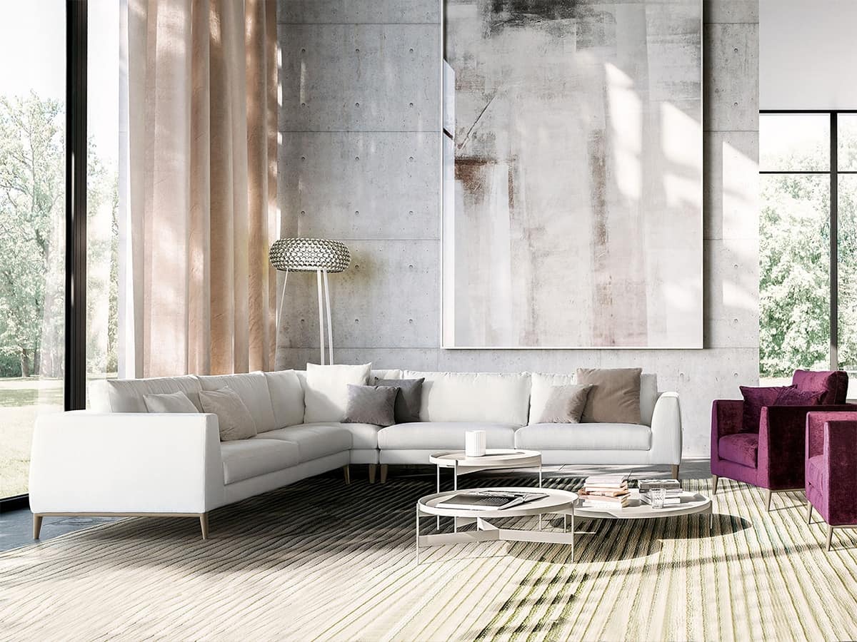 Time, Sofa linear design, iconic and refined