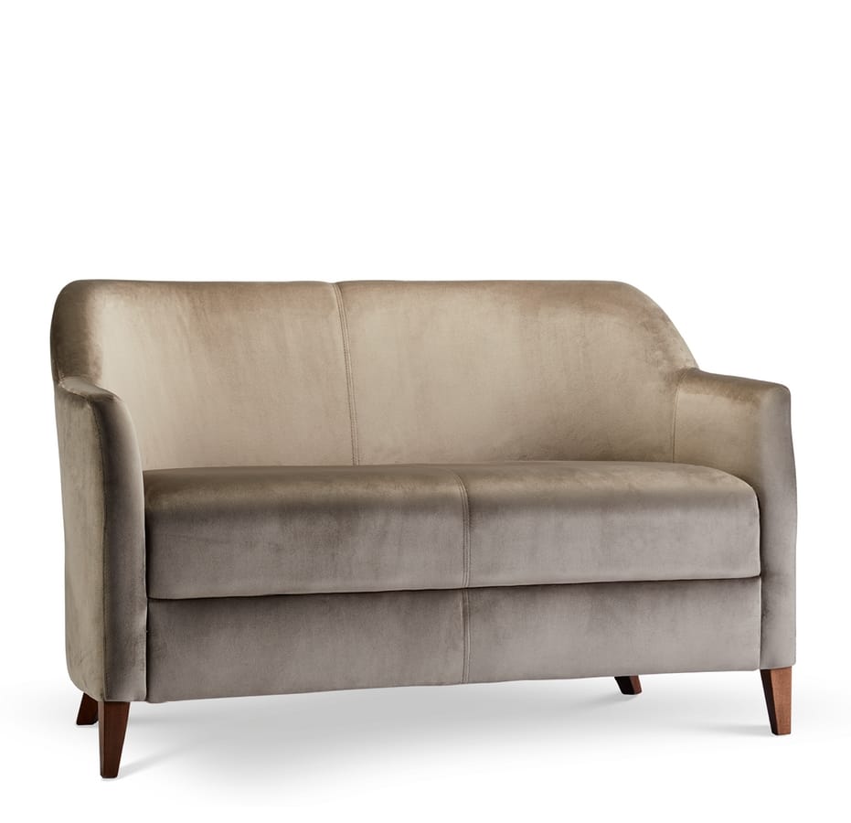 VERONA LOUNGE 2, Two-seater sofa with wooden frame