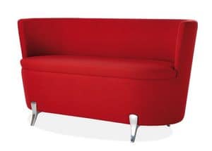 Welcome 8768, Two-seater sofa with aluminum feet