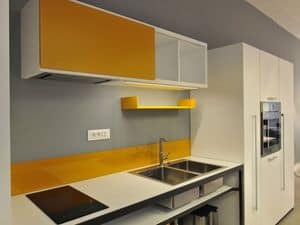 More Kitchen in line, Modern kitchen in wood, ideal for workplaces and homes