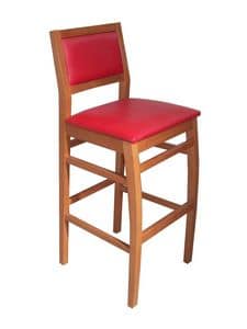 330 SG, Barstool with wooden frame Cocktail bar
