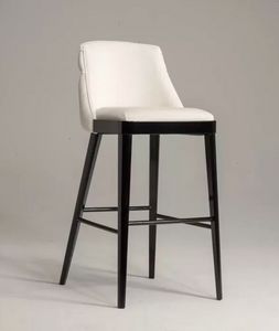 Art. 5001/SG Wave, Padded stool, wooden legs