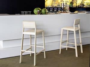 Aruba sgabello, Wooden stool, for bar and modern kitchens