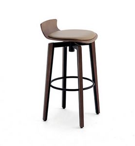 CG 878038 SG, Modern stool with round metal footrest