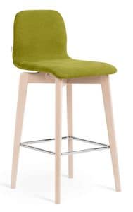 CIAO SGW65, Beech stool covered in stain-resistant fabric