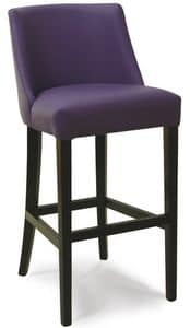 Dallas SG, Padded stool with backrest, for stylish bars