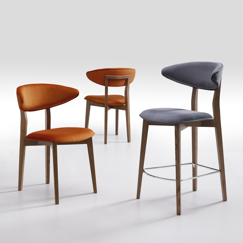 Flare-SG, Stool with rounded back