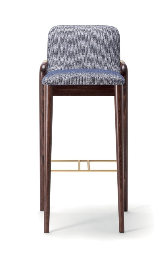 GRACE BARSTOOL 074 SG, Stool in wood, with an elegant style