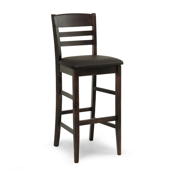 H/354 Annamaria, Stool in wood with upholstered seat