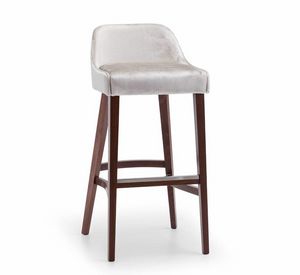 Helen SG, Upholstered stool, wooden legs