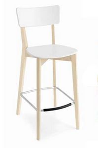 Holly-SG, Contemporary stool in wood and plastic