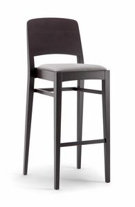 KYOTO BAR STOOL 047 SG, Stool with wooden back