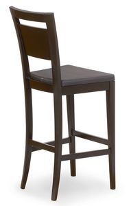 Lory stool, Stool in wood with padded seat