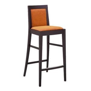 LUCKY stool 8634B, Barstool with wooden frame Wine-bar