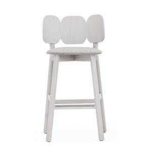 Mafleur 04282, Stool with back characterized by a harmony of curves