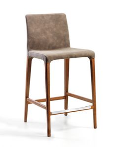 Marostica barstool, Modern stool, with legs in ash wood