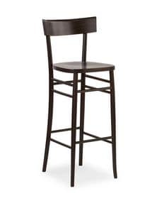 Milano SG, Barstool made entirely of wood, various colours