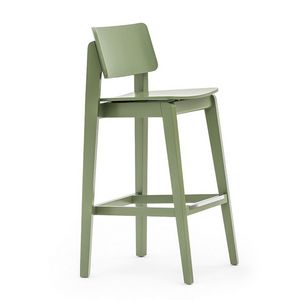 Offset 02881, Barstool in solid wood, in a modern style