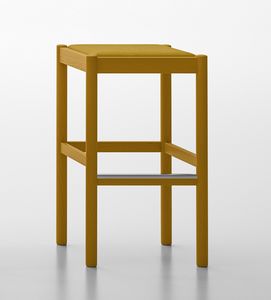 Palma, Wooden stool, with padded seat, without backrest