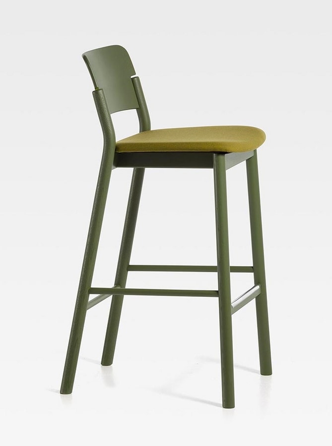 Pop, Modern stool with upholstered seat