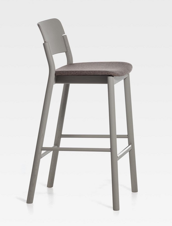 Pop, Modern stool with upholstered seat