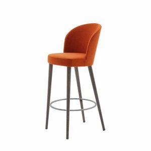 Rose 03081, Padded stool with belted seat, with metal footrest
