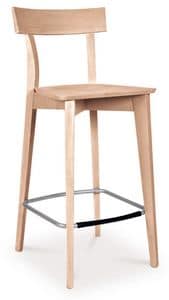 SG 646, Stool made entirely of wood, with steel footrest