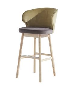 STOCCOLMA SG, Stool with enveloping backrest