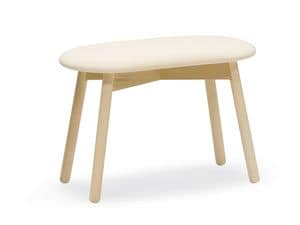 Stool Twin, 2seater stool with padded seat