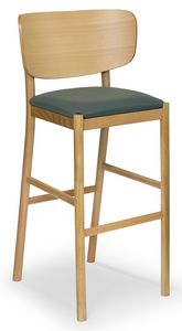 Viky stool, Wooden stool with curved back