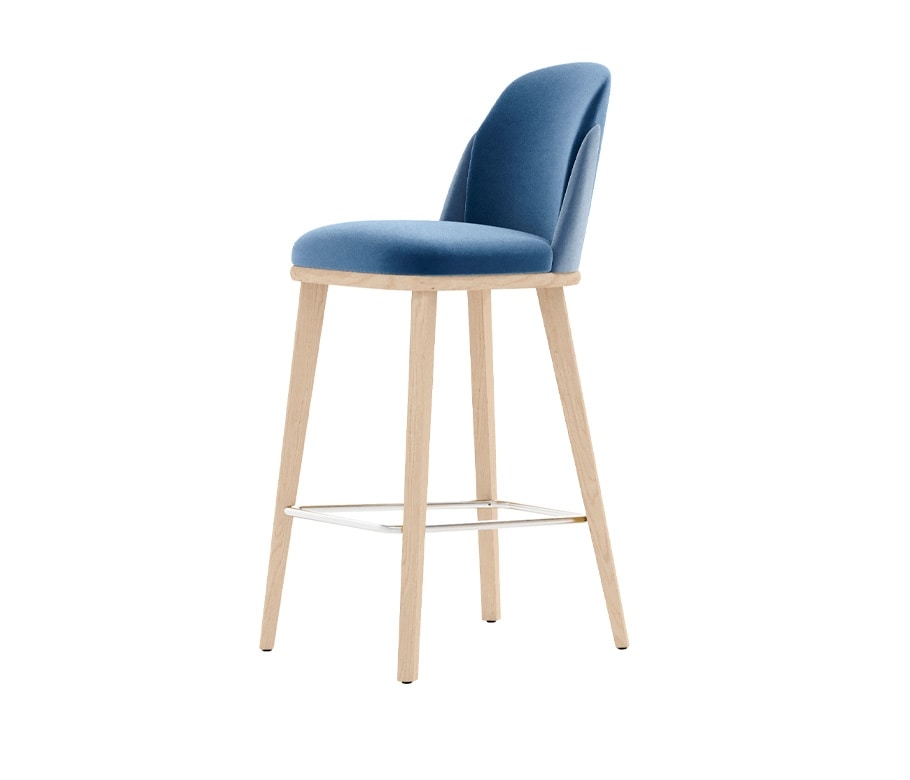 Wings 05181, Upholstered stool with a contemporary design