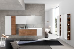 Lime 2.0 comp.20, Bathroom furniture with capacious wall columns