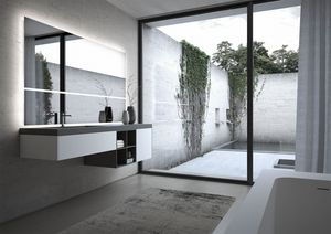 Sense comp.06, Modular bathroom furniture, with large mirror