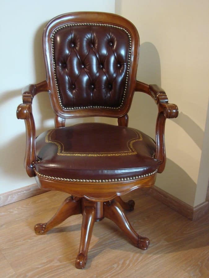 Art. 275, Swivel chair for offices, tufted leather