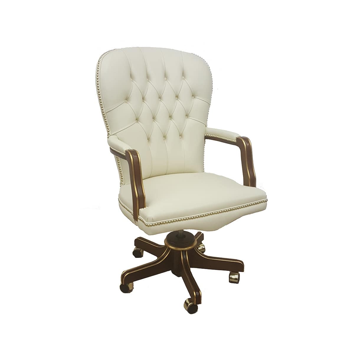 Bonnie, Office armchair, back buttoned, classic style