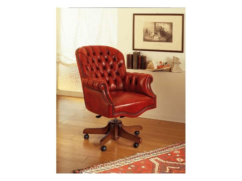 Lord, Luxury office chair, swivel, with tufted decoration