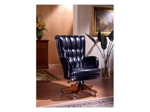 Praga, Office chair with castors, luxurious, for Hotel reception