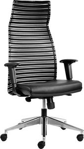 Prestige tall, Office armchair with elastic black mesh backrest