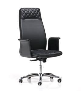 Queen, Executive chairs with armrests and wheels, high back