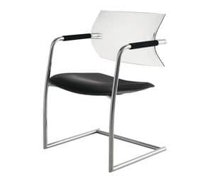 AIRE jr 406B, Chair with sled base, backrest in polypropylene