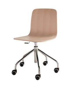 Area 8411-8412-8413, Chair on steel wheels, with adjustable seat